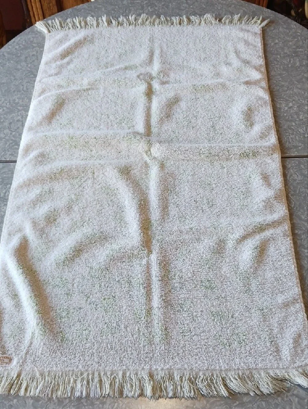 Cannon~ Vintage Floral Green & Cream Cotton Towel Set